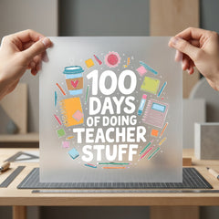 Days Doing Teacher Stuff Teacher Ready to Press DTF Transfer for Dtf