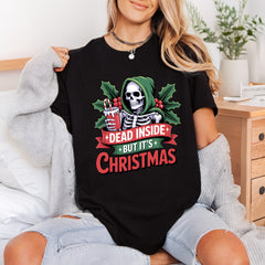 Dead Inside But Christmas Christmas Funny Ready to Press DTF Transfer for Dtf