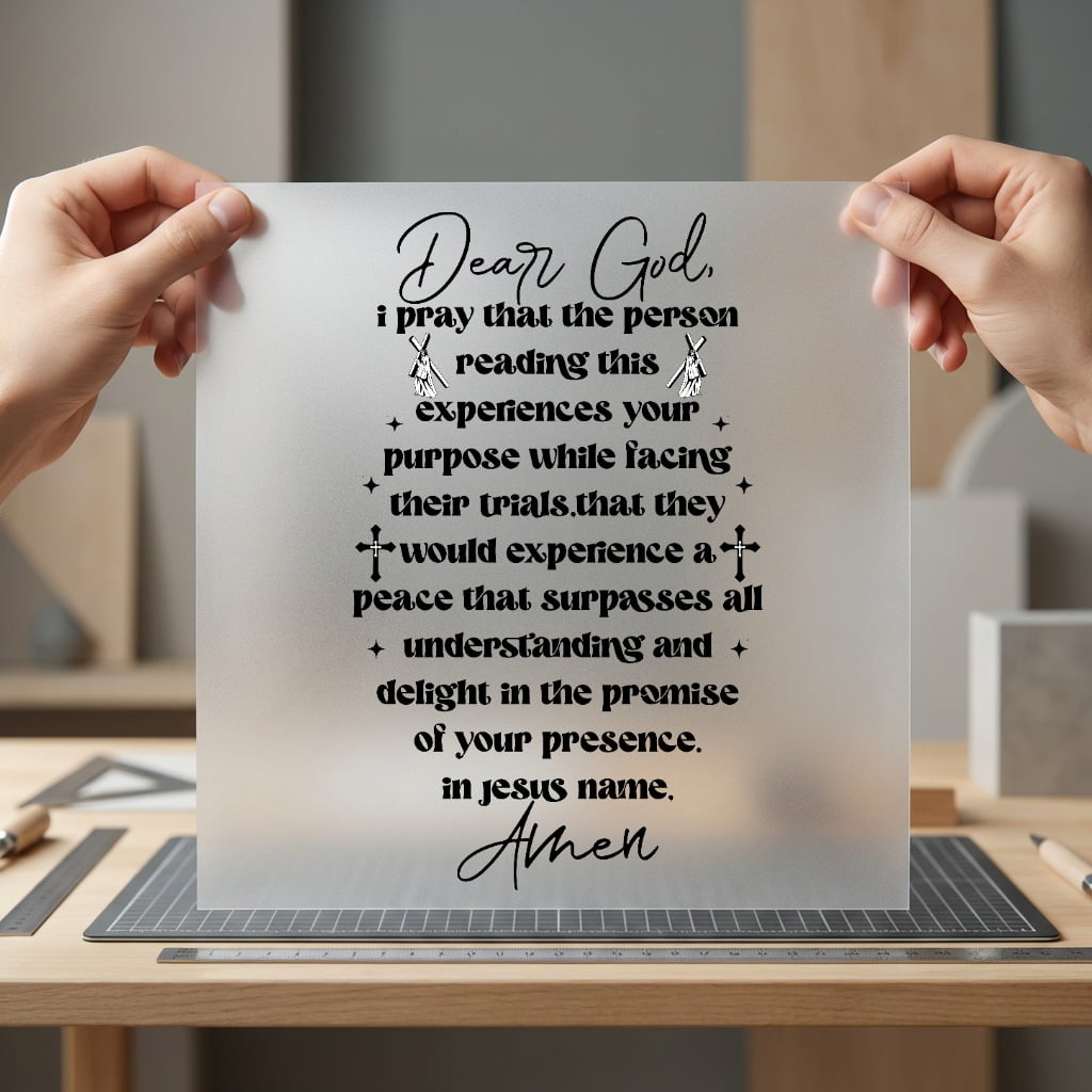 Dear God Prayer Faith-inspired Christian Faith Ready to Press DTF Transfer for Dtf