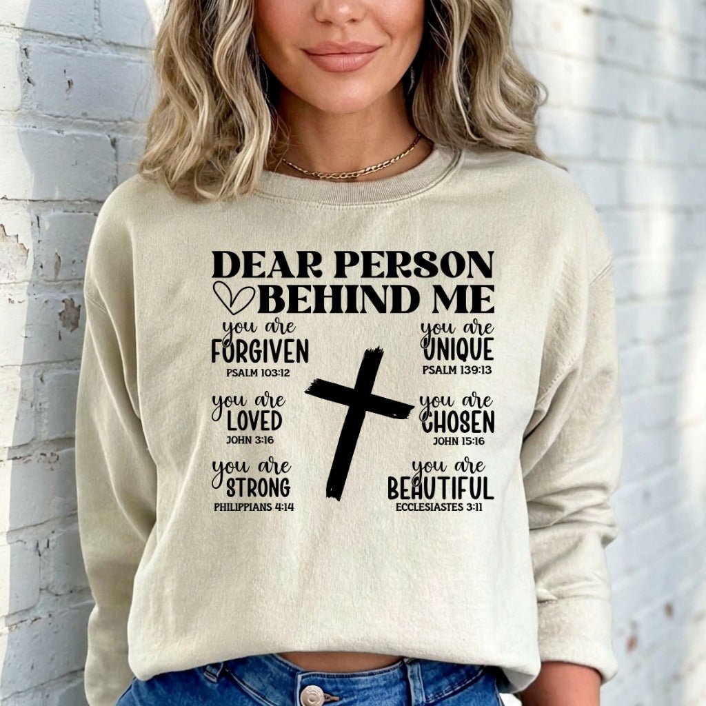 Dear Person Behind Me | Identity & Affirmation Sweatshirt - Luckets.com