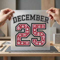 December Christmas Festivity Diy Christmas Aesthetic Ready to Press DTF Transfer for Dtf