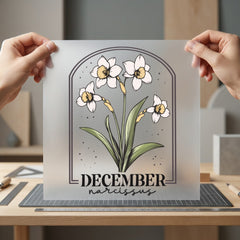 December Narcissus Flower Botanical Aesthetic Ready to Press DTF Transfer for Dtf