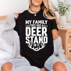 Deer Stand Family Tree Vintage Retro Ready to Press DTF Transfer for Dtf
