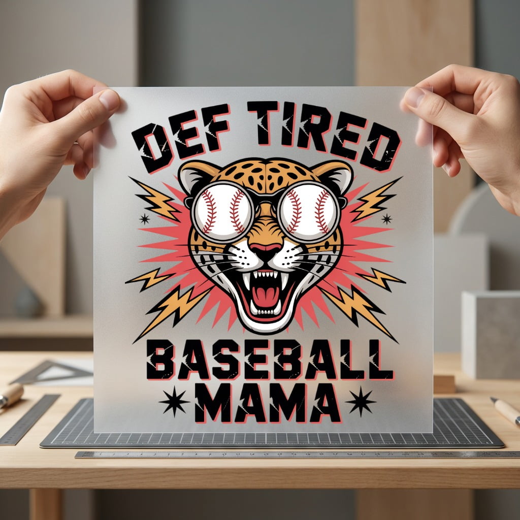 Def Tired Baseball Mama Mom Funny Ready to Press DTF Transfer for Dtf