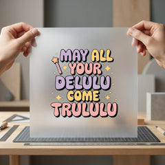Delulu Trululu Retro Pastel Retro Aesthetic Ready to Press DTF Transfer for Dtf