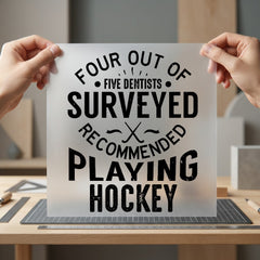 Dentist Recommended Hockey Sports Winter Retro Ready to Press DTF Transfer for Dtf