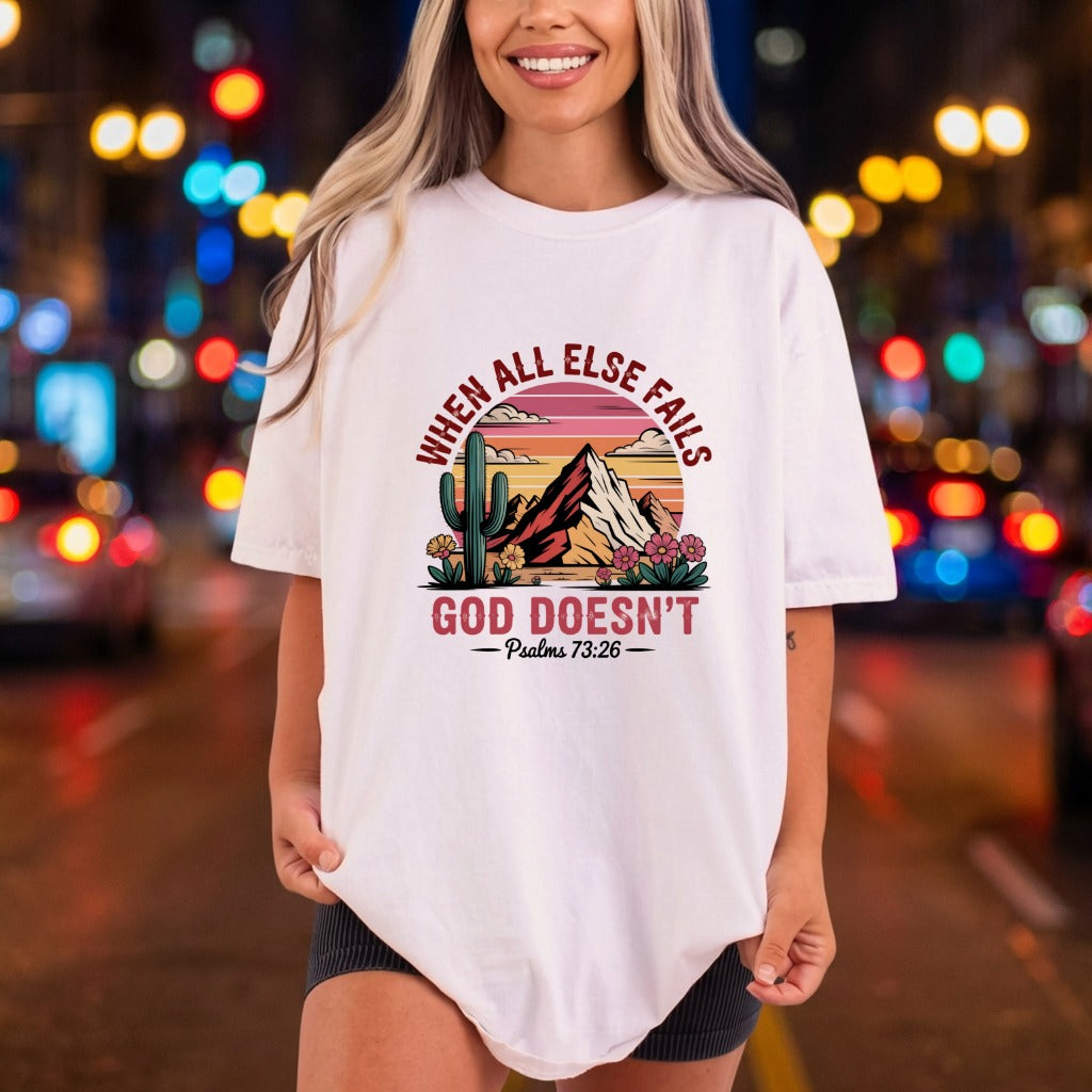 Desert Sunset God Doesn Christian Faith Ready to Press DTF Transfer for Dtf