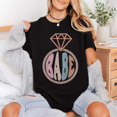 Diamond Ring Babe Retro Valentine Retro Ready to Press DTF Transfer for Dtf