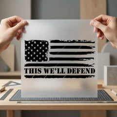 Distressed American Flag Defend 4th Of July Patriotic Ready to Press DTF Transfer for Dtf