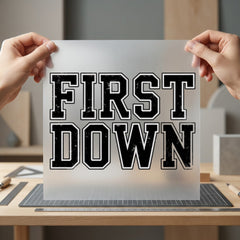 Distressed First Down Game Vintage Retro Ready to Press DTF Transfer for Dtf