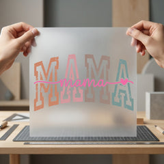 Distressed Mama Heart Retro Mom Vintage Ready to Press DTF Transfer for Dtf