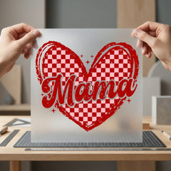 Distressed Mama Heart Retro Valentine Mom Ready to Press DTF Transfer for Dtf