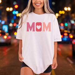 Distressed Mom Heart Retro Mom Vintage Ready to Press DTF Transfer for Dtf