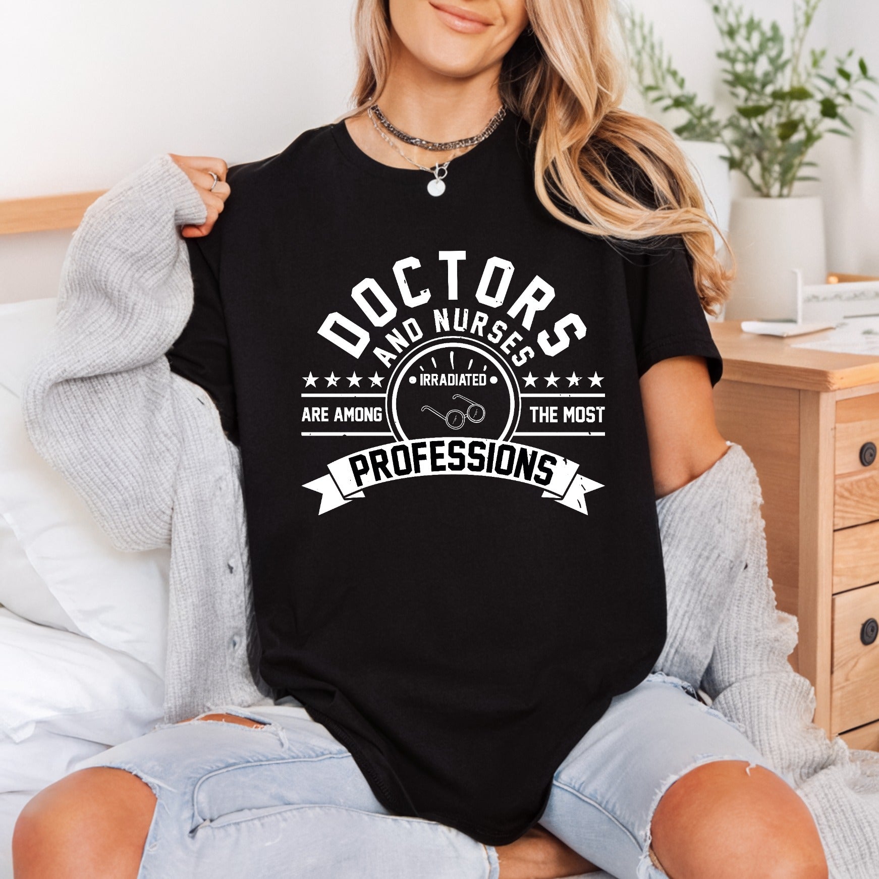 Doctors Nurses Irradiated Retro Nurse Doctor Ready to Press DTF Transfer for Dtf