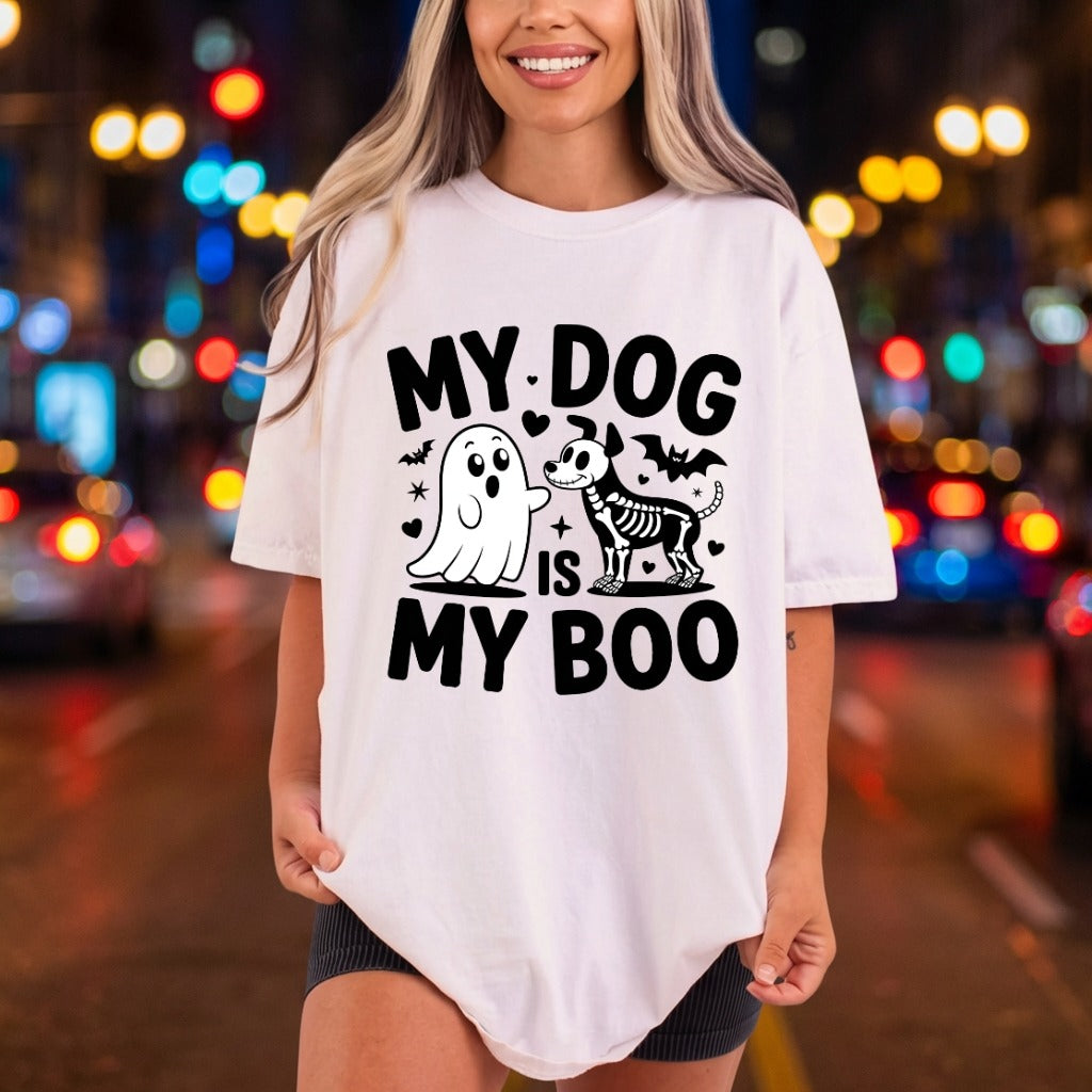 Dog Boo Halloween Pet Halloween Funny Ready to Press DTF Transfer for Dtf