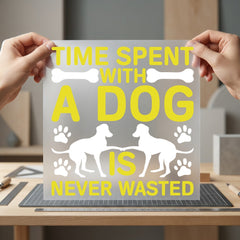 Dog Lover Quote Pet Mom Dad Ready to Press DTF Transfer for Dtf