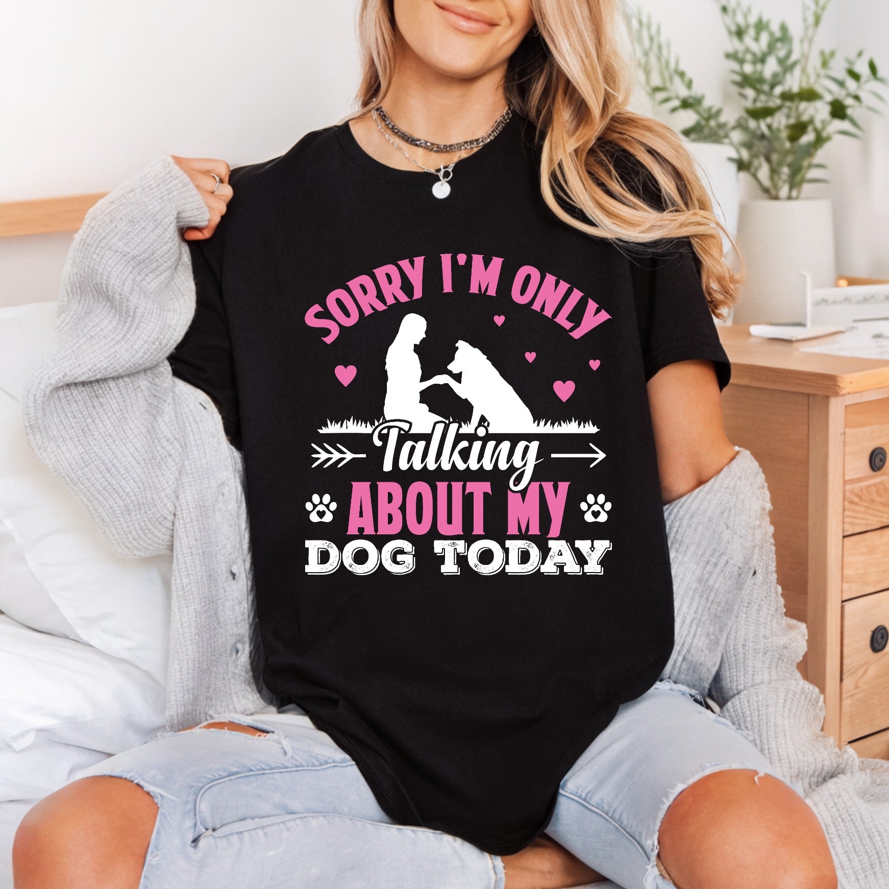 Dog Lover Quote Pink Mom Dad Ready to Press DTF Transfer for Dtf