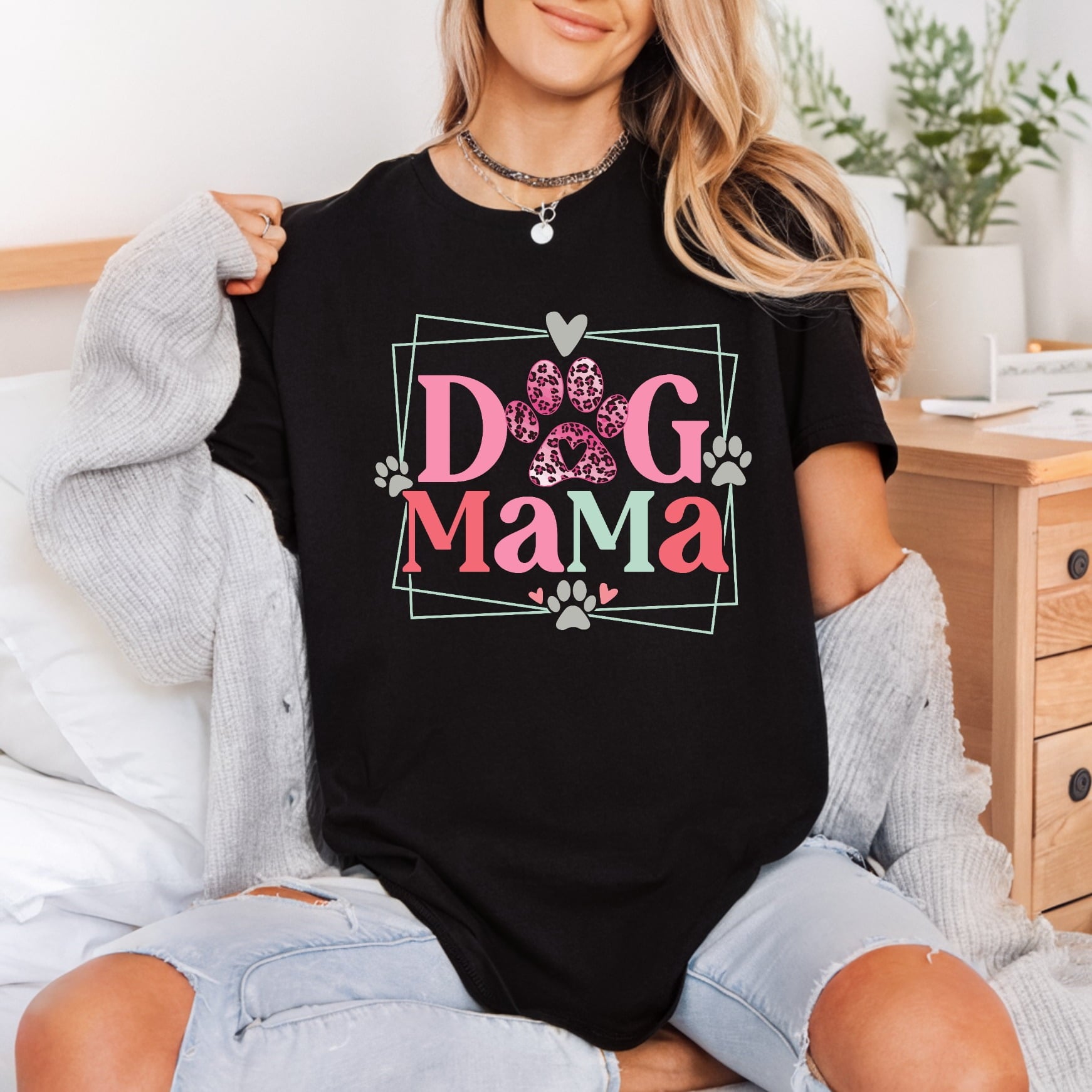 Dog Mama Paw Leopard Mom Dad Ready to Press DTF Transfer for Dtf