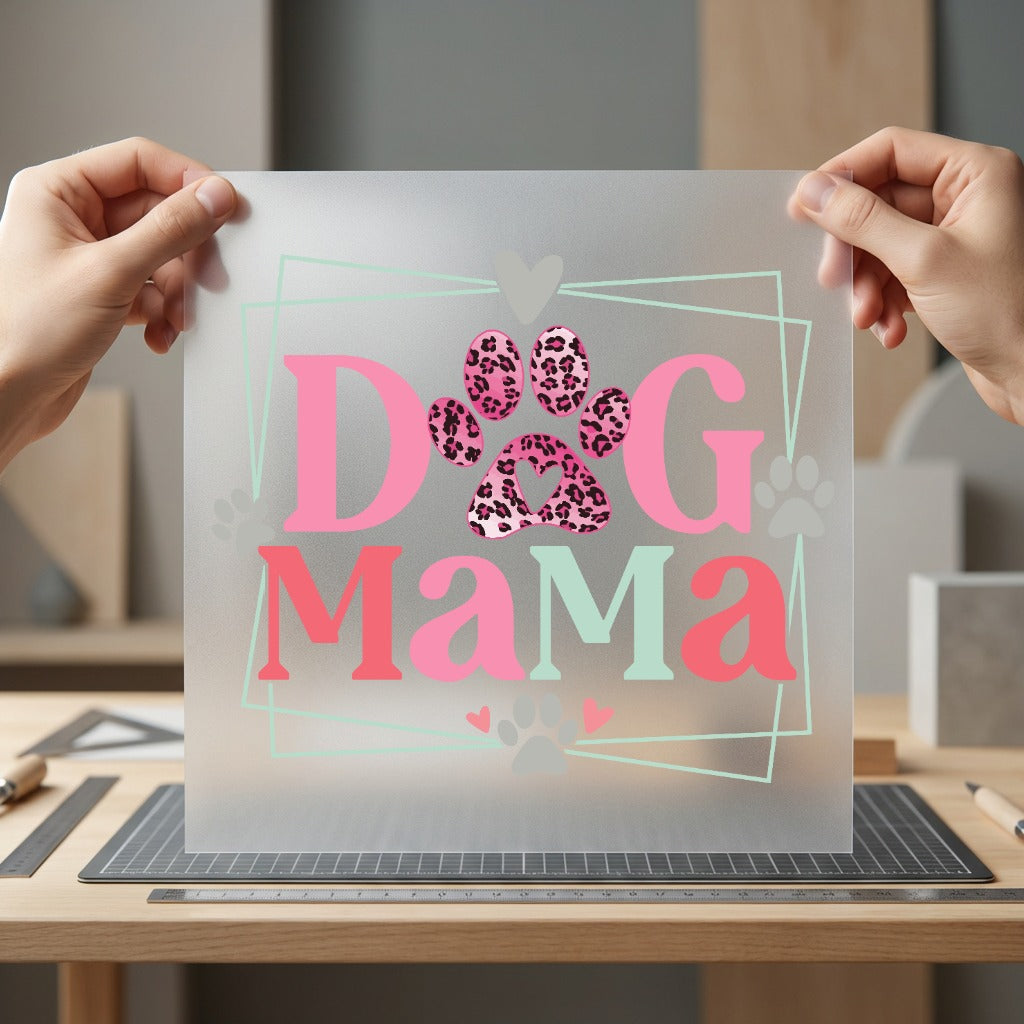 Dog Mama Paw Leopard Mom Dad Ready to Press DTF Transfer for Dtf