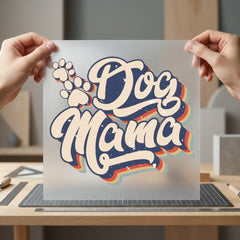 Dog Mama Retro Wave Mom Dad Ready to Press DTF Transfer for Dtf