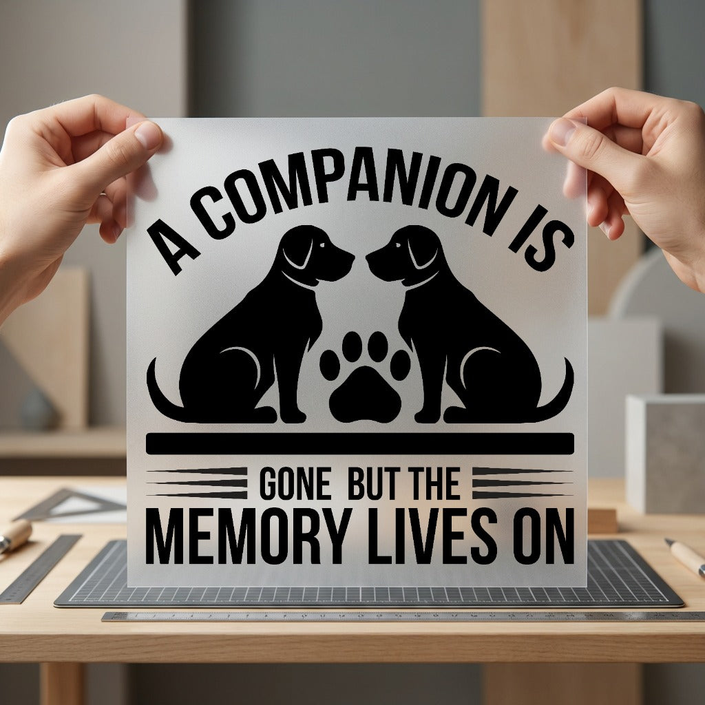 Dog Memorial Pet Loss Mom Dad Ready to Press DTF Transfer for Dtf