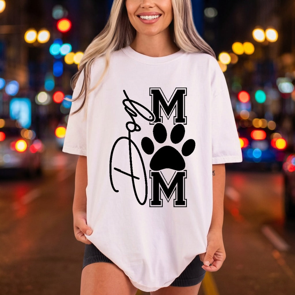 Dog Mom Paw Script Mom Dad Ready to Press DTF Transfer for Dtf