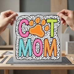 Dog Mom Paw Spotted Mom Dad Ready to Press DTF Transfer for Dtf