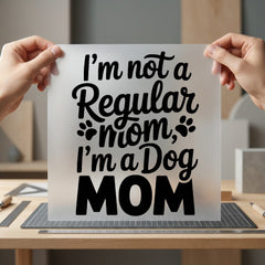 Dog Mom Quote Script Mom Dad Ready to Press DTF Transfer for Dtf
