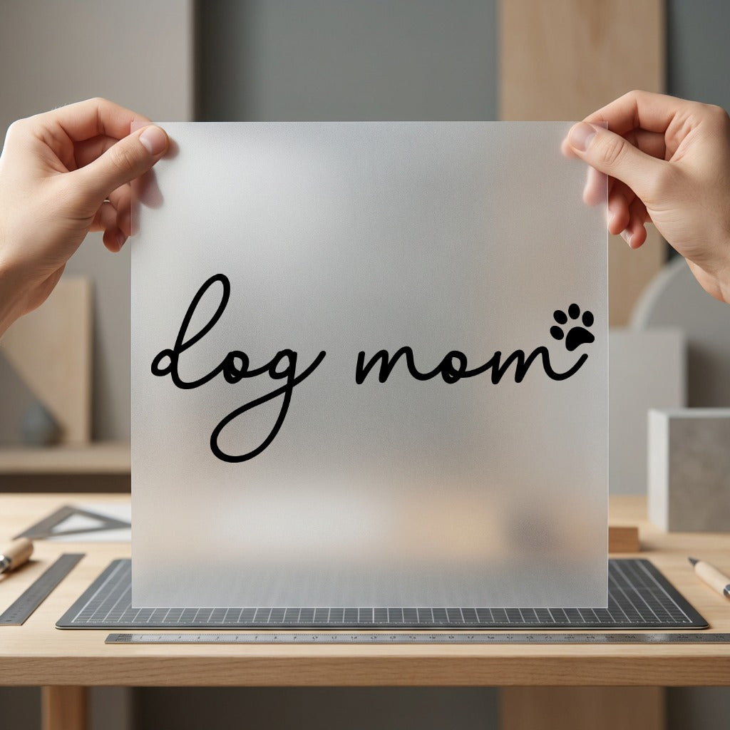 Dog Mom Script Paw Mom Dad Ready to Press DTF Transfer for Dtf