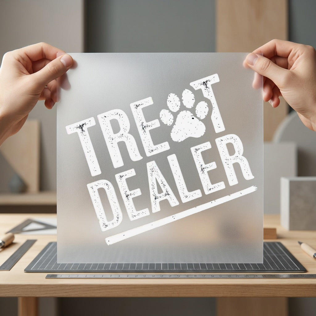 Dog Paw Treat Dealer Mom Dad Ready to Press DTF Transfer for Dtf
