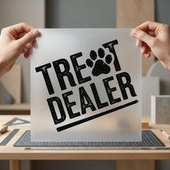 Dog Paw Treat Dealer Mom Dad Ready to Press DTF Transfer for Dtf