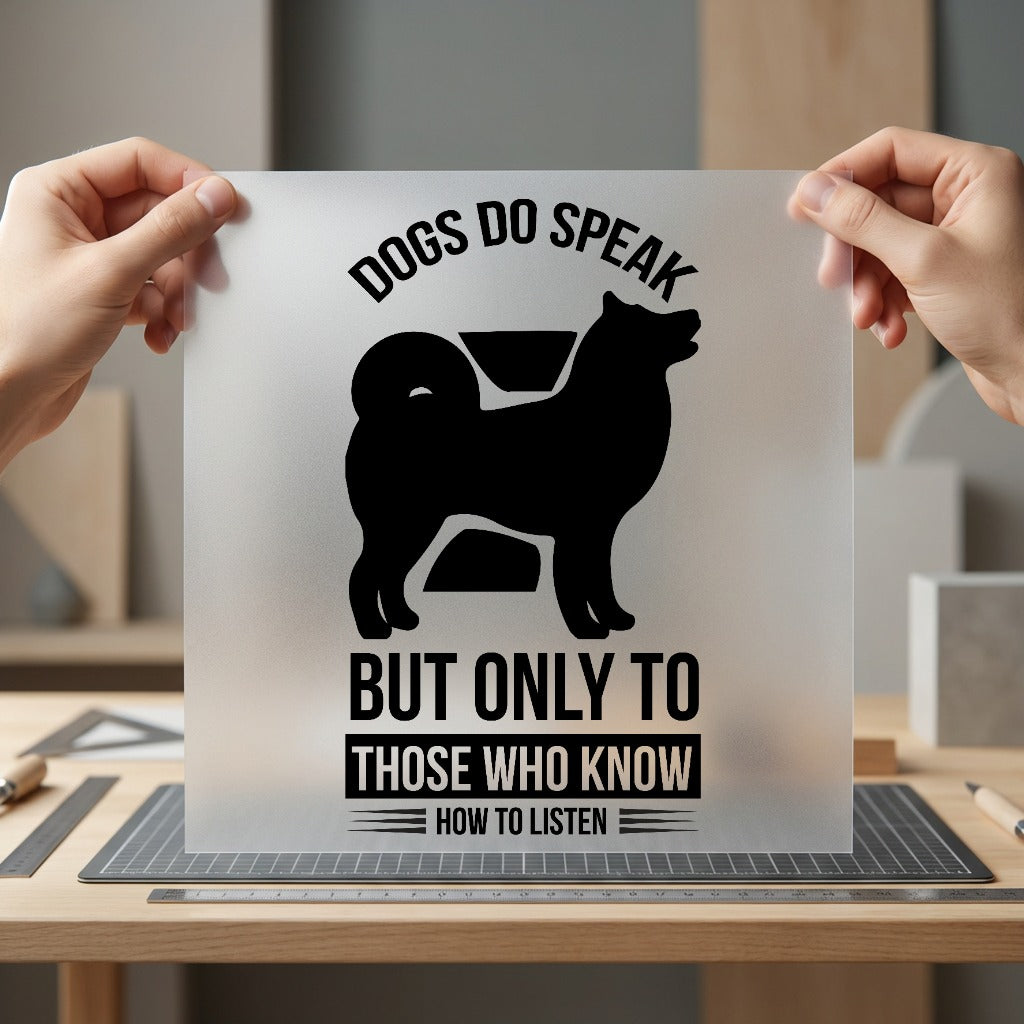Dog Speak Quote Akita Mom Dad Ready to Press DTF Transfer for Dtf