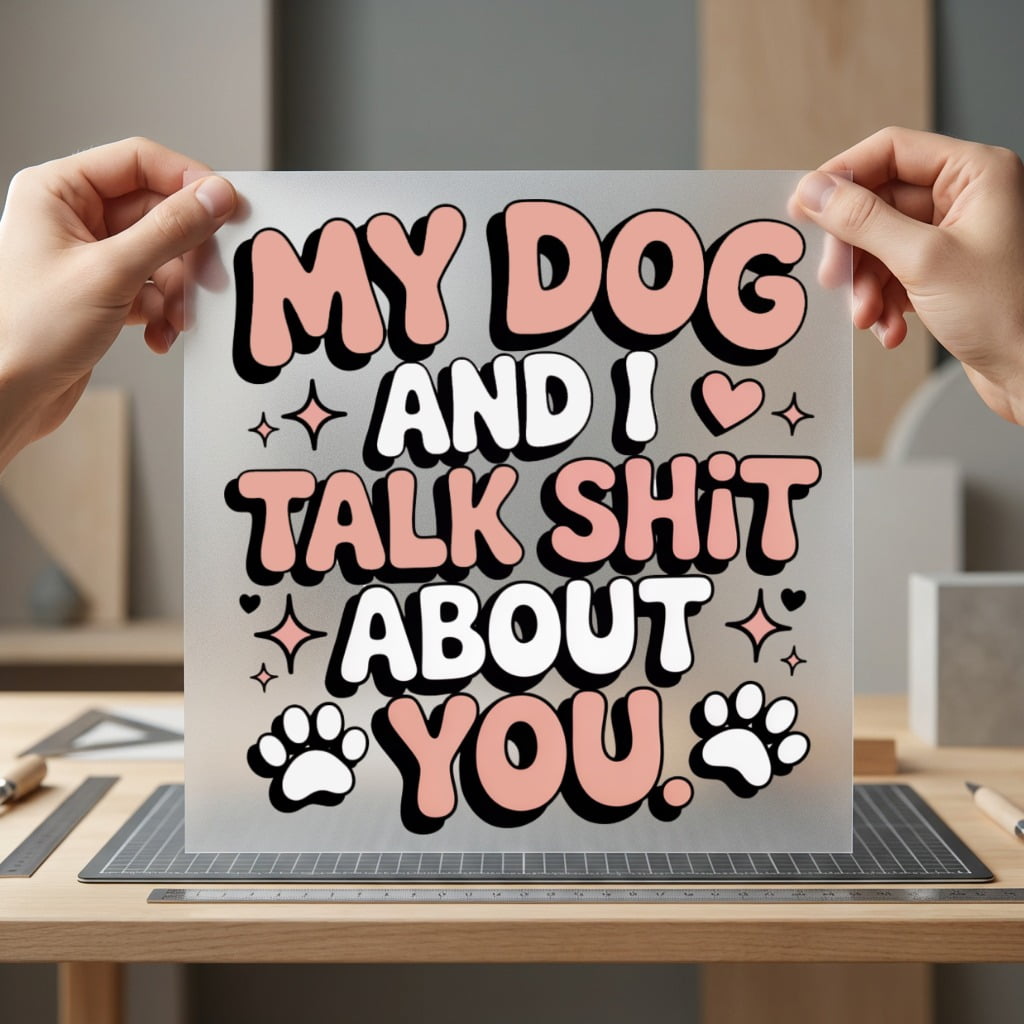 Dog Talk About You Mom Dad Ready to Press DTF Transfer for Dtf