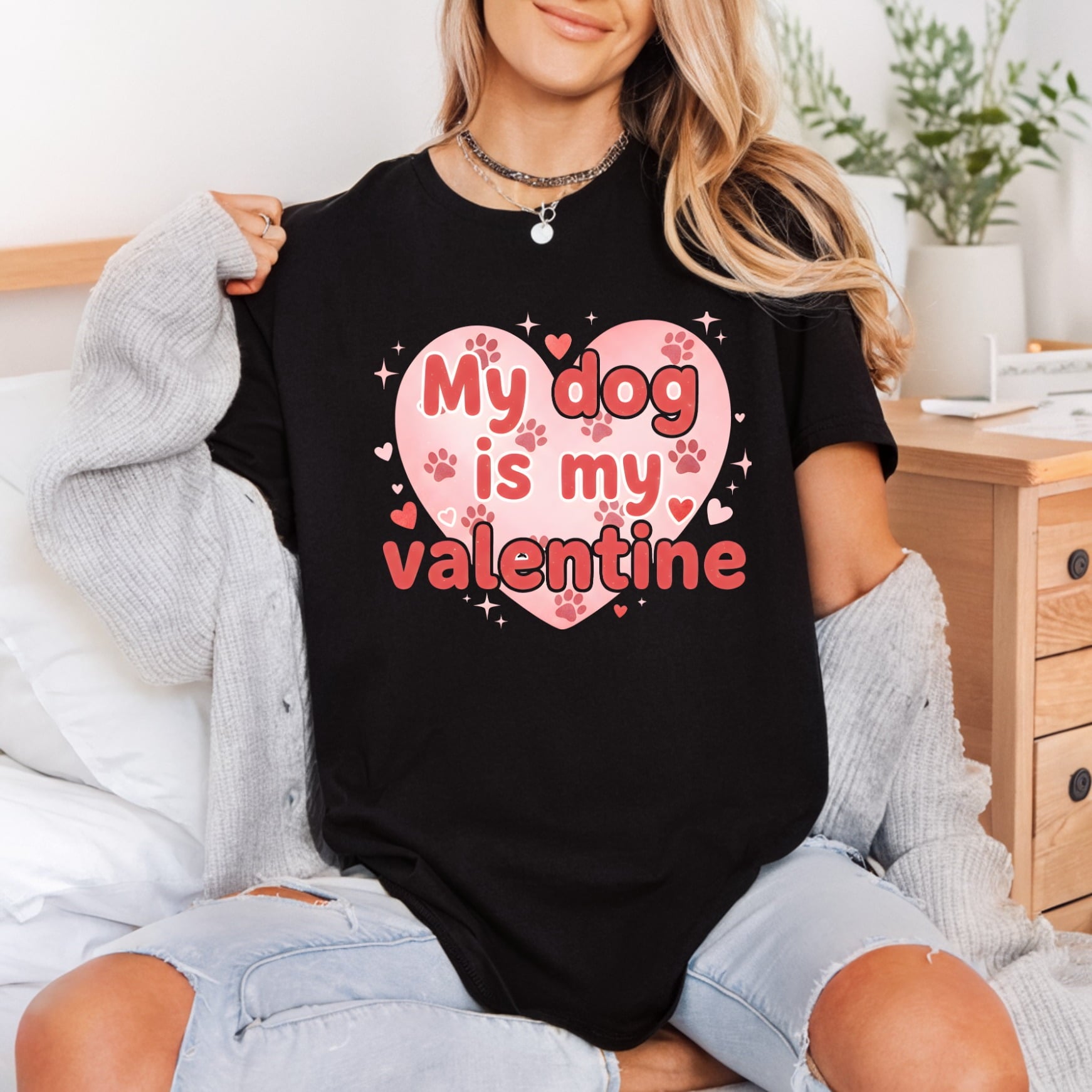 Dog Valentine Pet Lover Valentine Mom Ready to Press DTF Transfer for Dtf