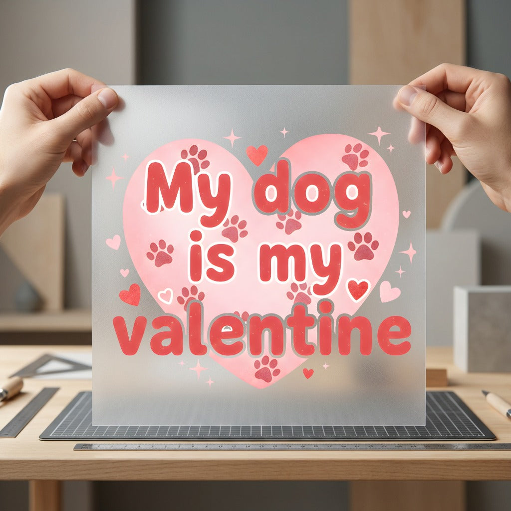 Dog Valentine Pet Lover Valentine Mom Ready to Press DTF Transfer for Dtf