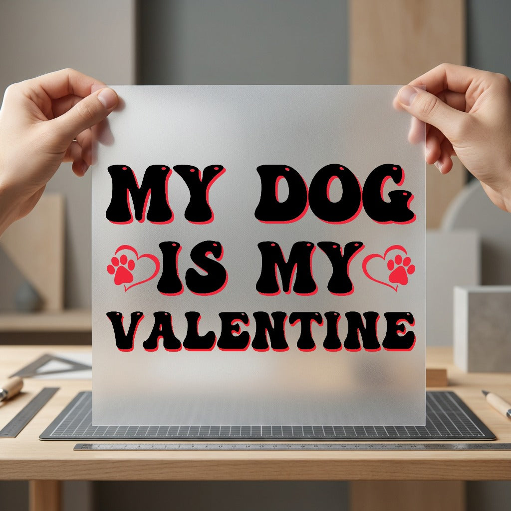 Dog Valentine Retro Paw Valentine Mom Ready to Press DTF Transfer for Dtf