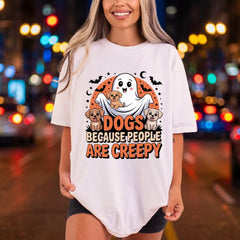 Dogs Because People Creepy Halloween Funny Ready to Press DTF Transfer for Dtf