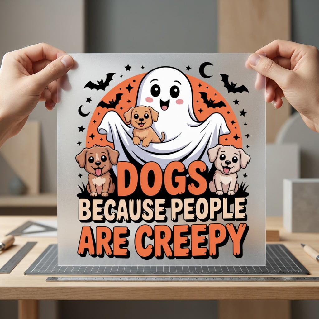 Dogs Because People Creepy Halloween Funny Ready to Press DTF Transfer for Dtf