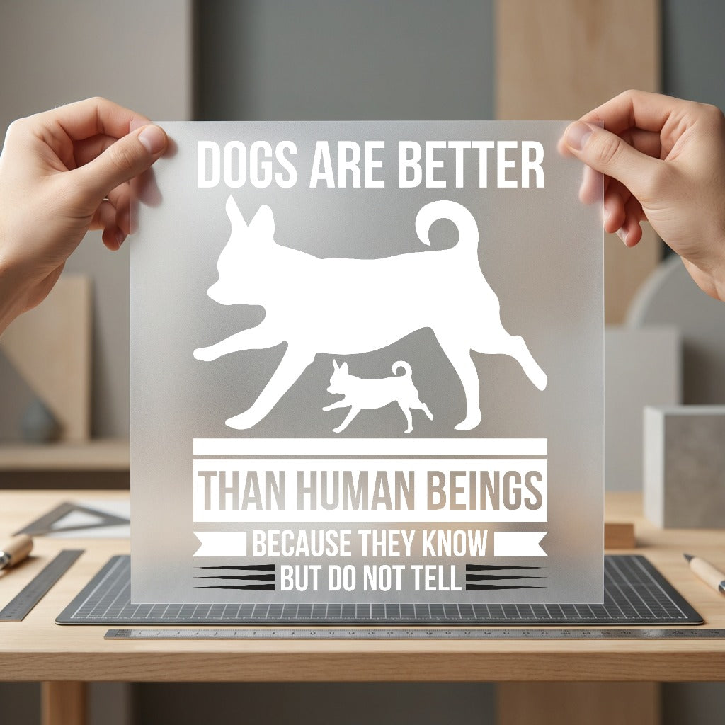 Dogs Better Quote Pet Mom Dad Ready to Press DTF Transfer for Dtf