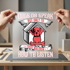 Dogs Speak Funny Puppy Funny Retro Ready to Press DTF Transfer for Dtf