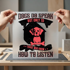 Dogs Speak Funny Puppy Funny Retro Ready to Press DTF Transfer for Dtf
