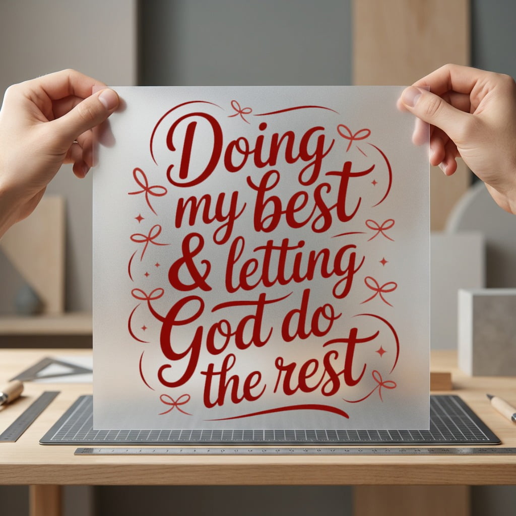 Doing Letting God Rest Christian Faith Ready to Press DTF Transfer for Dtf