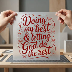 Doing Letting God Rest Christian Faith Ready to Press DTF Transfer for Dtf