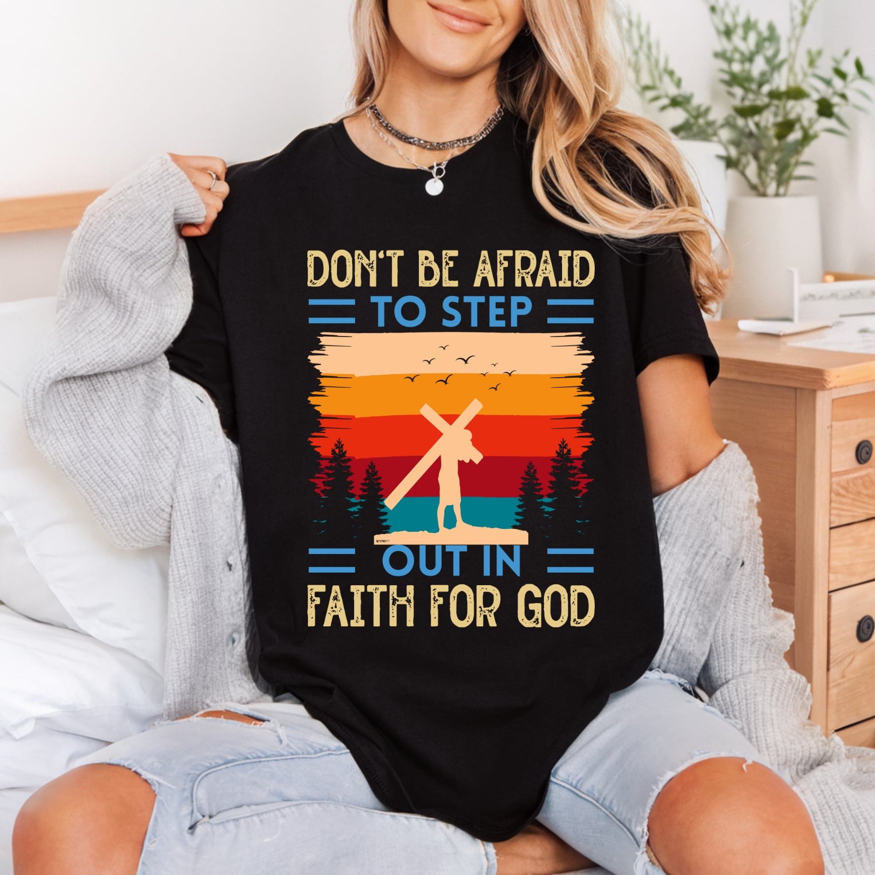 Don Afraid Step Out Christian Faith Ready to Press DTF Transfer for Dtf