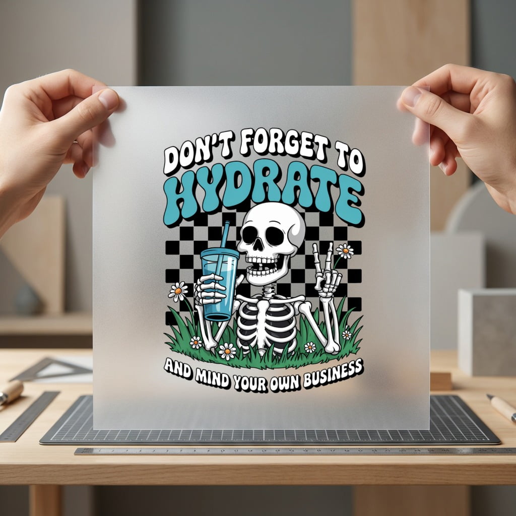 Don Forget Hydrate Mind Retro Ready to Press DTF Transfer for Dtf