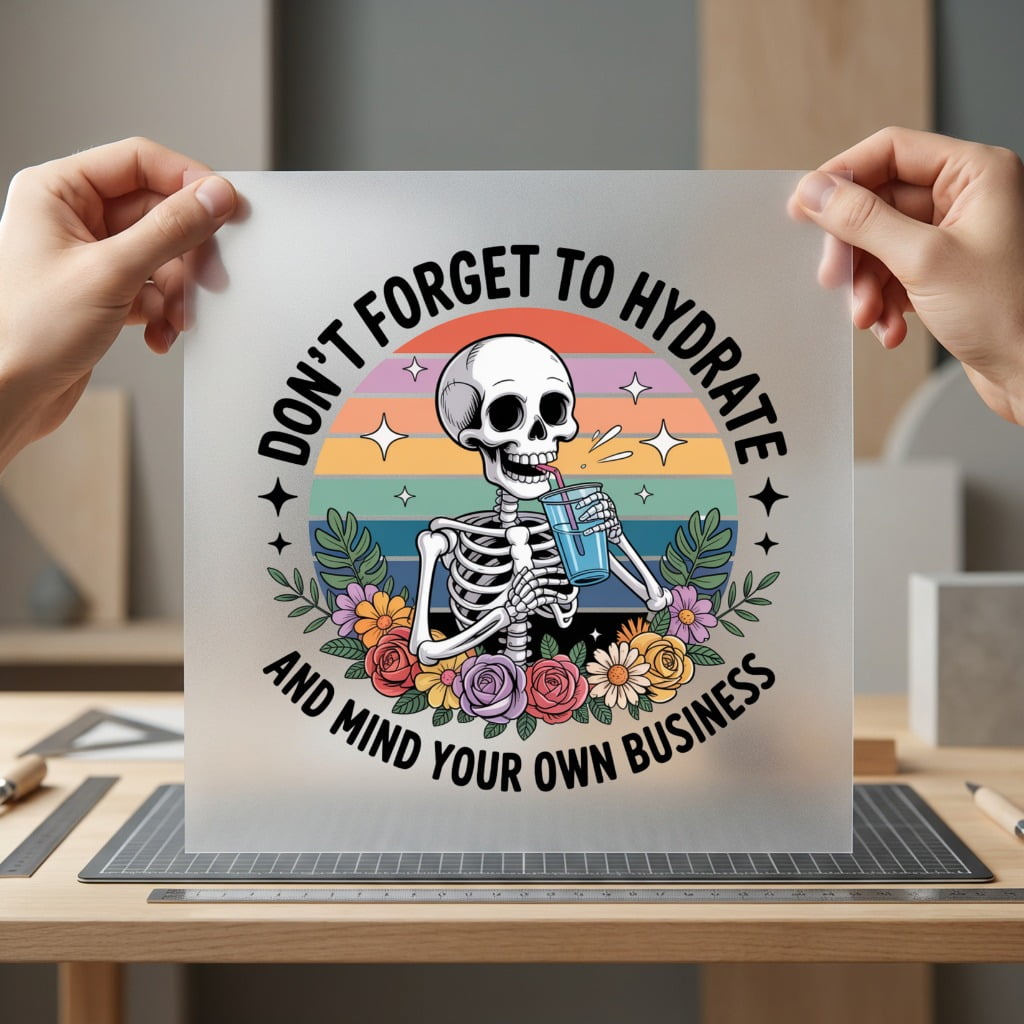 Don Forget Hydrate Skeleton Halloween Vintage Ready to Press DTF Transfer for Dtf