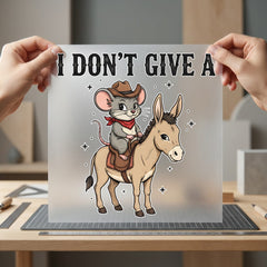 Don Give Donkey Mouse Funny Sarcastic Ready to Press DTF Transfer for Dtf