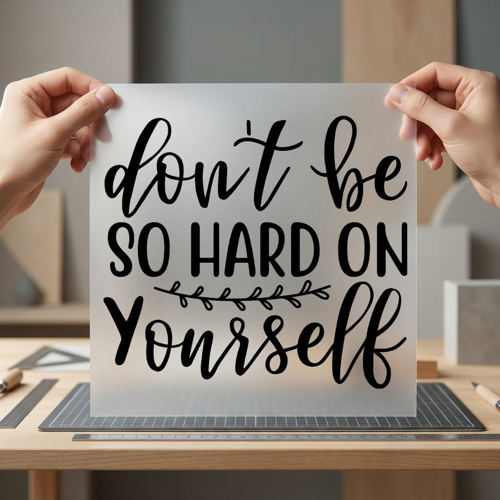 Don Hard Yourself Empowering Aesthetic Ready to Press DTF Transfer for Dtf