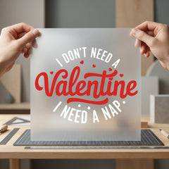 Don Need Valentine Nap Valentine Funny Ready to Press DTF Transfer for Dtf