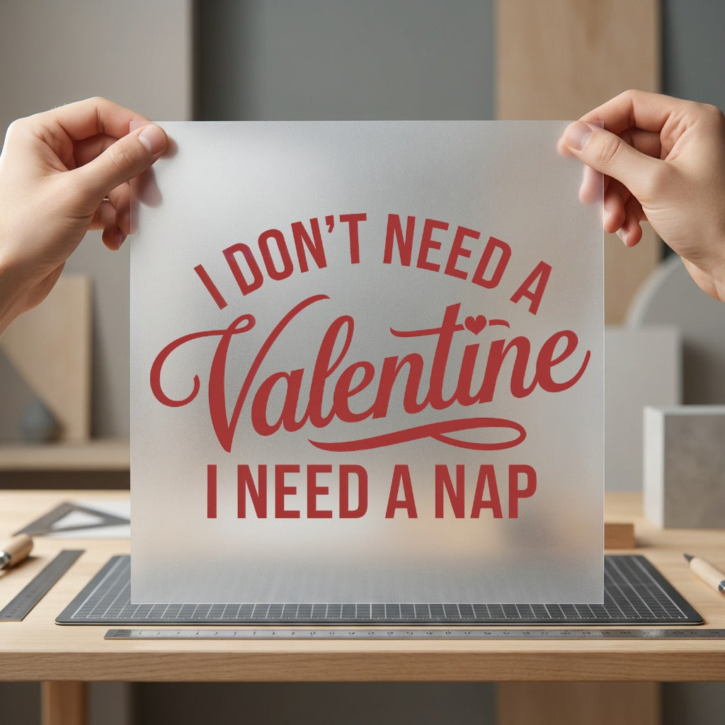 Don Need Valentine Nap Valentine Funny Ready to Press DTF Transfer for Dtf